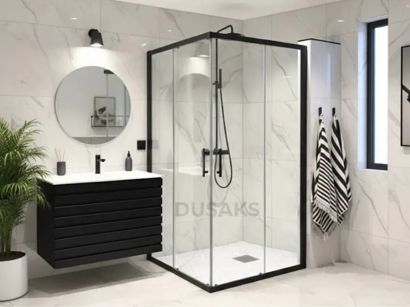 Kare duşakabin modelleri modern banyo tasarımı
