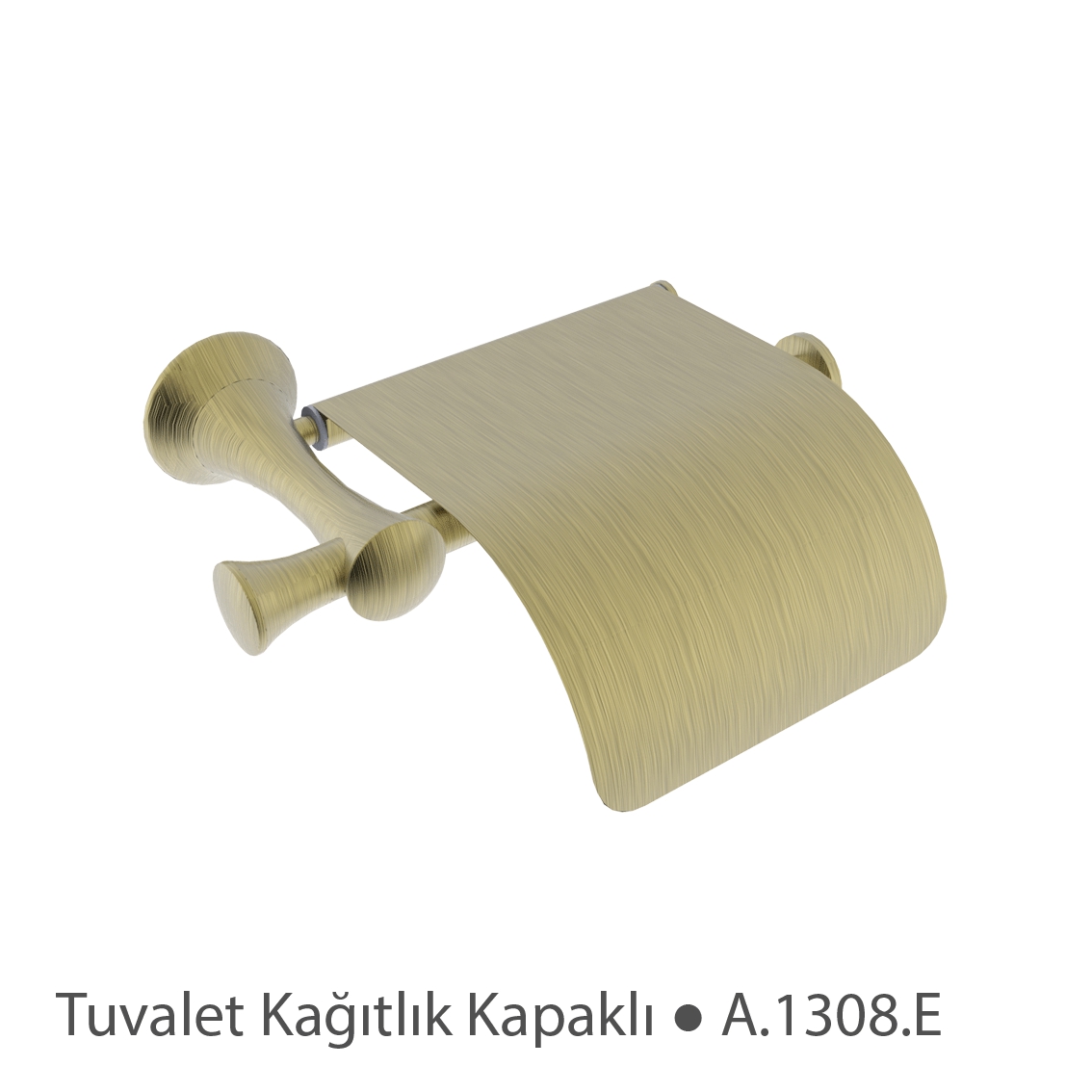 Art Deluxe - Antik Sarı Kapaklı Tuvalet Fırçalık A.1308.E