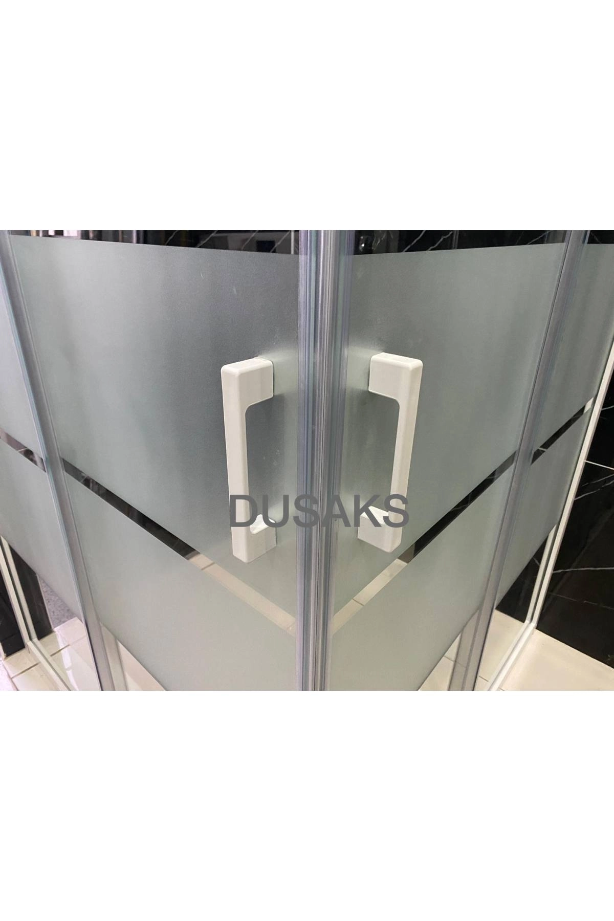 Beyaz Duşakabin – Box Desenli 5 Mm Temperli Cam H190