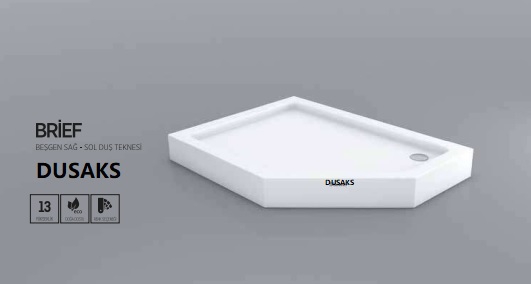 Npigon Beşgen Sağ - Sol Flat Duş Teknesi H 7