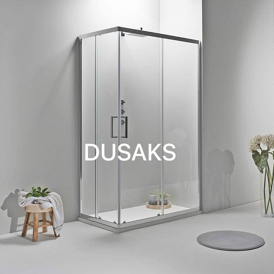 Parlak Duşakabin Şeffaf 5Mm Temperli Cam Yükseklik 190 Cm