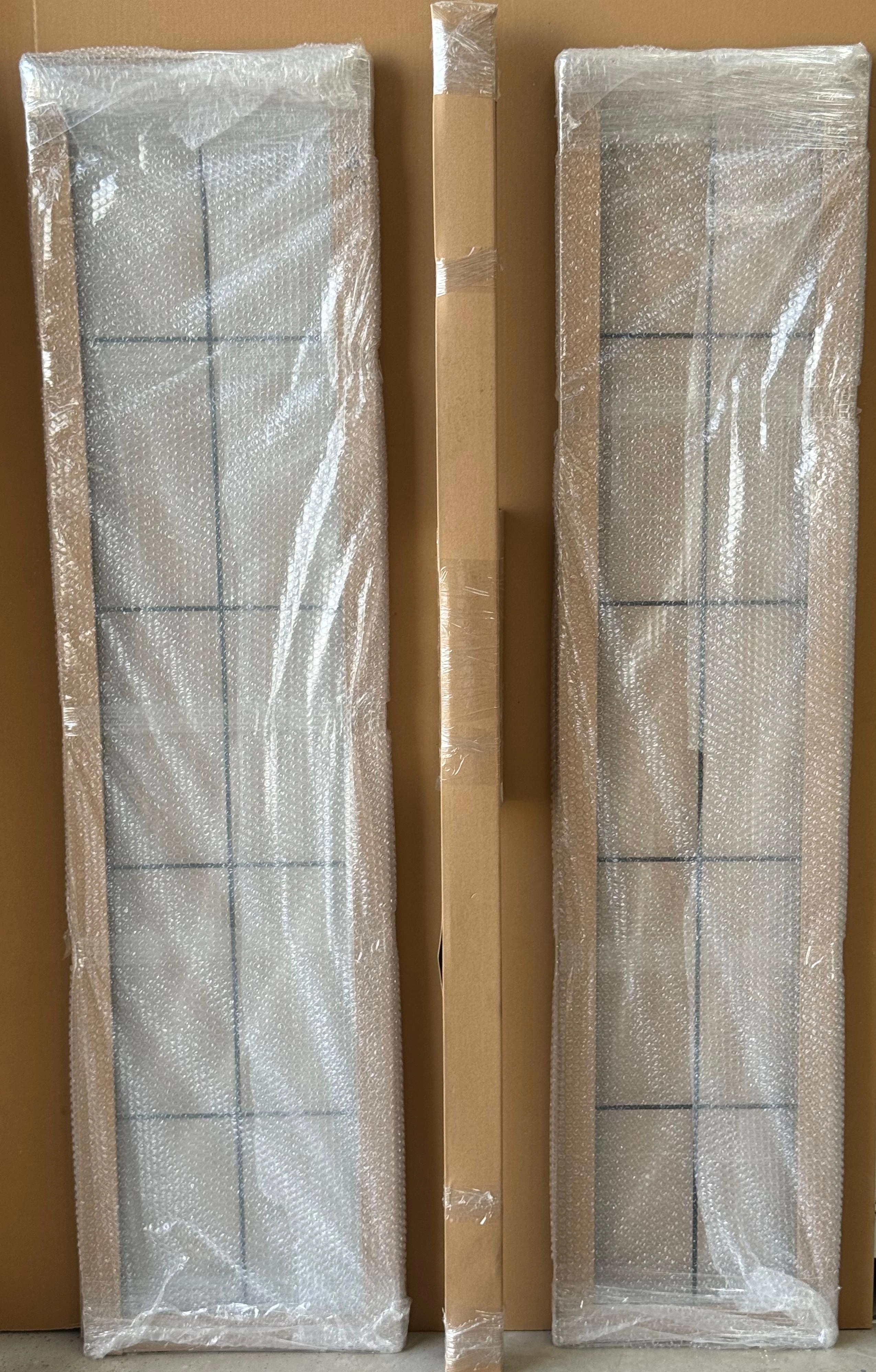 Siyah Duşakabin Çizgili Kumlamalı Cam H 190