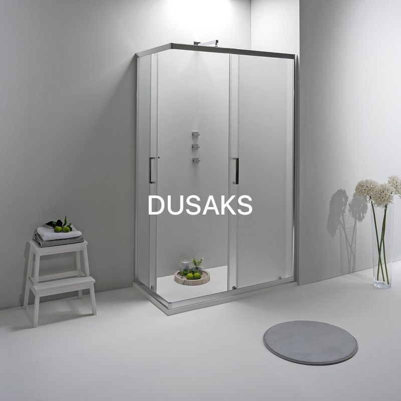Parlak Duşakabin Kumlama 5Mm Temperli Cam Yükseklik 190 Cm