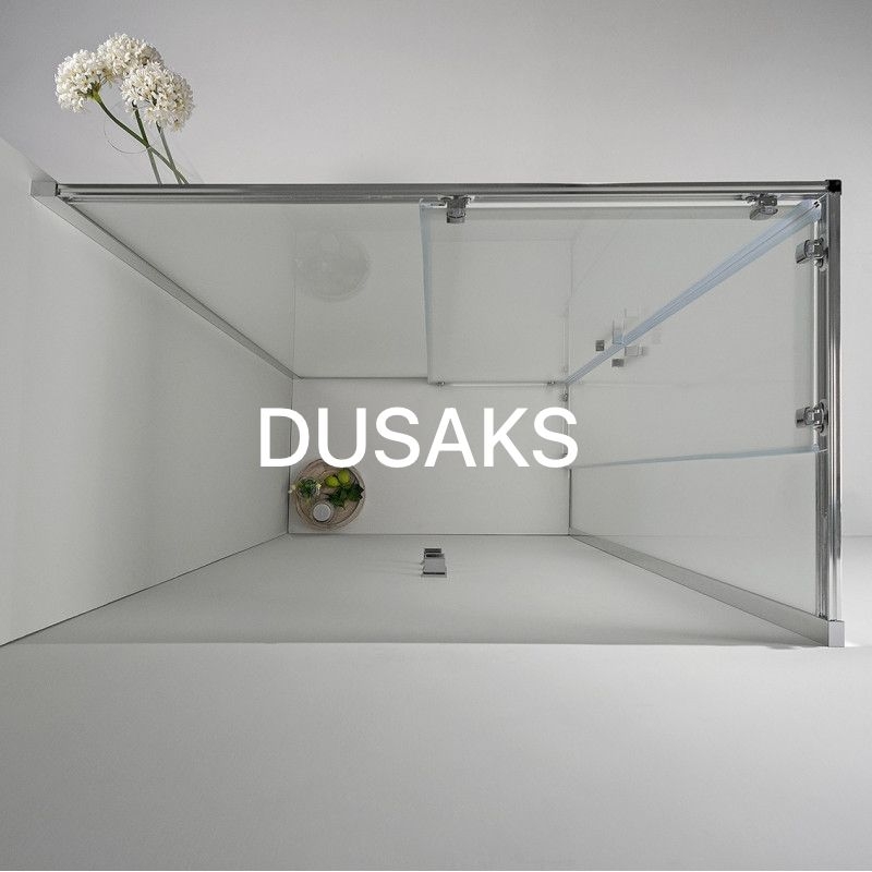 Parlak Duşakabin Şeffaf 5Mm Temperli Cam Yükseklik 190 Cm