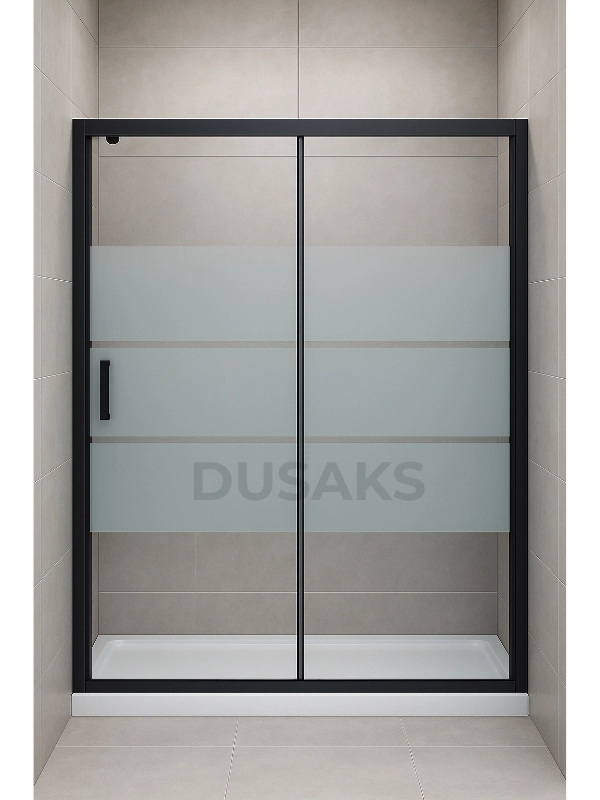 Siyah Duşakabin 5 Mm Temperli Cam, H190