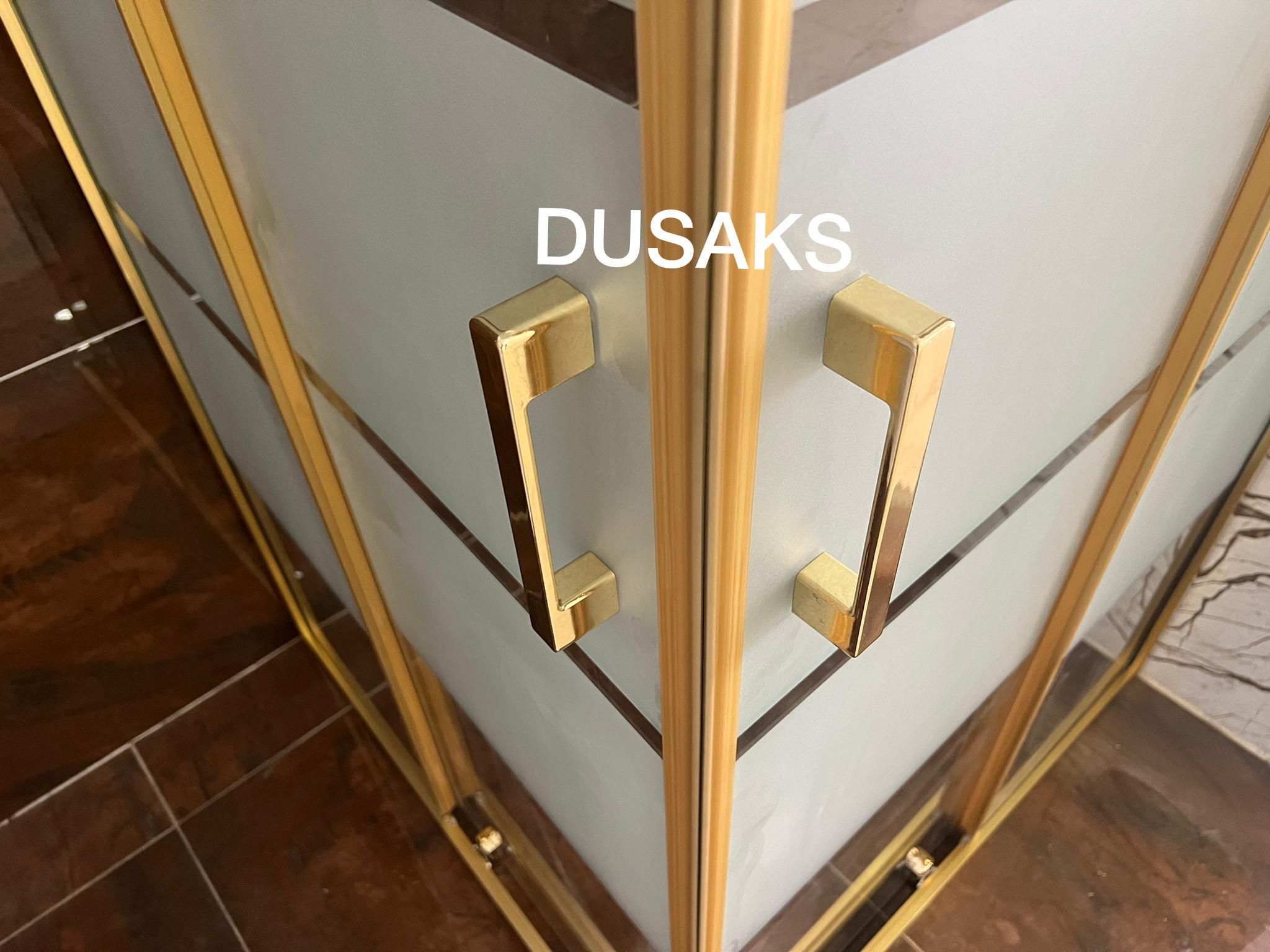 Gold Duşakabin Kumlama 5Mm Temperli Cam Yükseklik 190 Cm