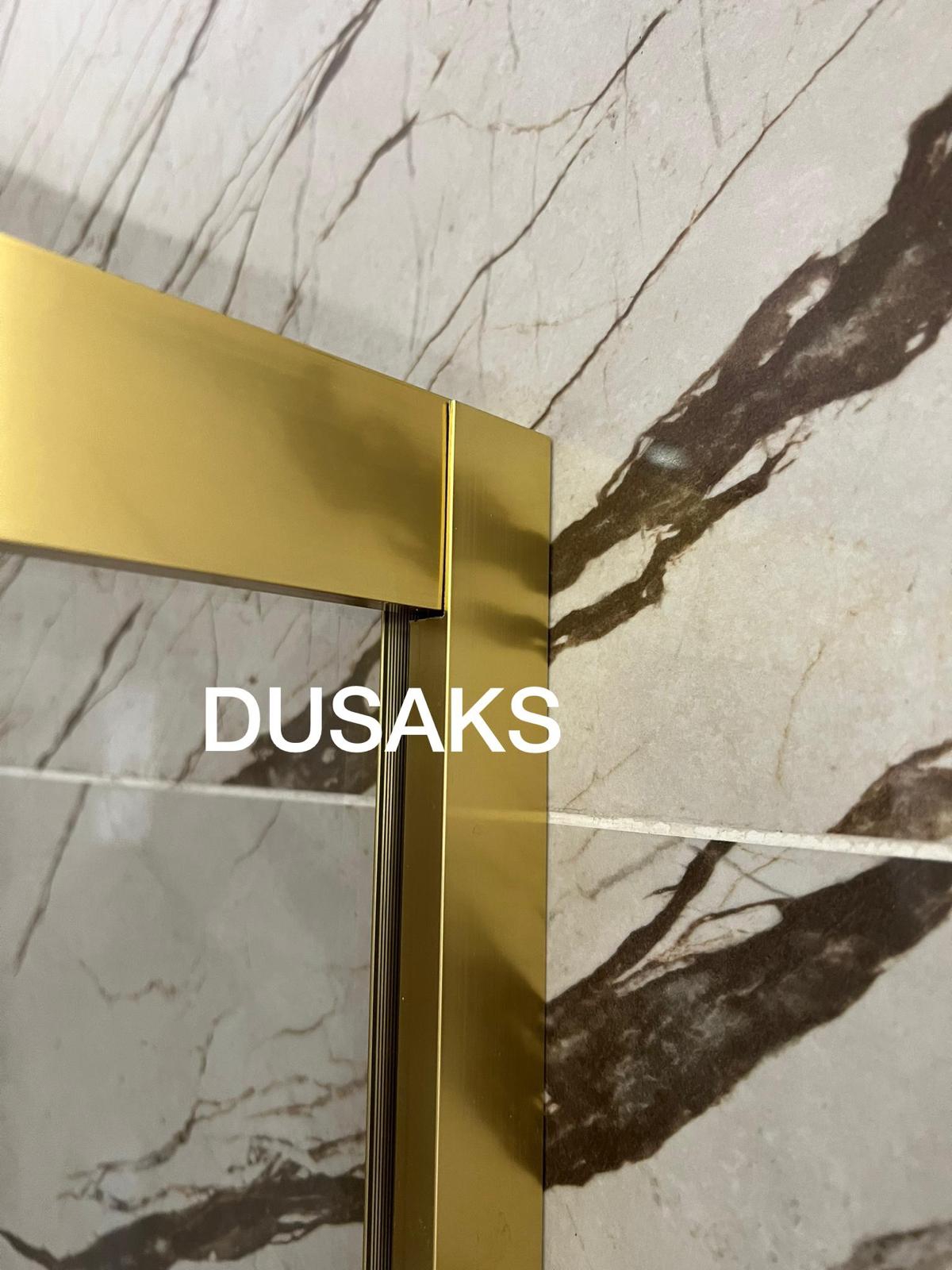 Gold Duşakabin Kumlama 5Mm Temperli Cam Yükseklik 190 Cm