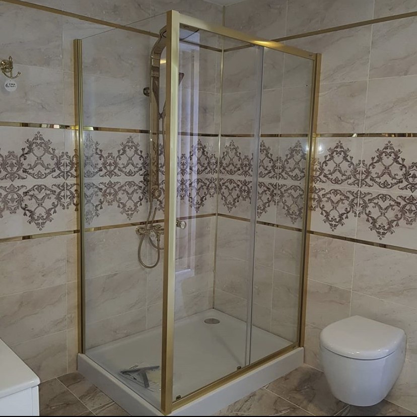 Gold Duşakabin Panel Şeffaf Cam H 190