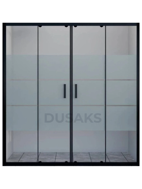 Siyah Duşakabin 5 Mm Temperli Cam, H190