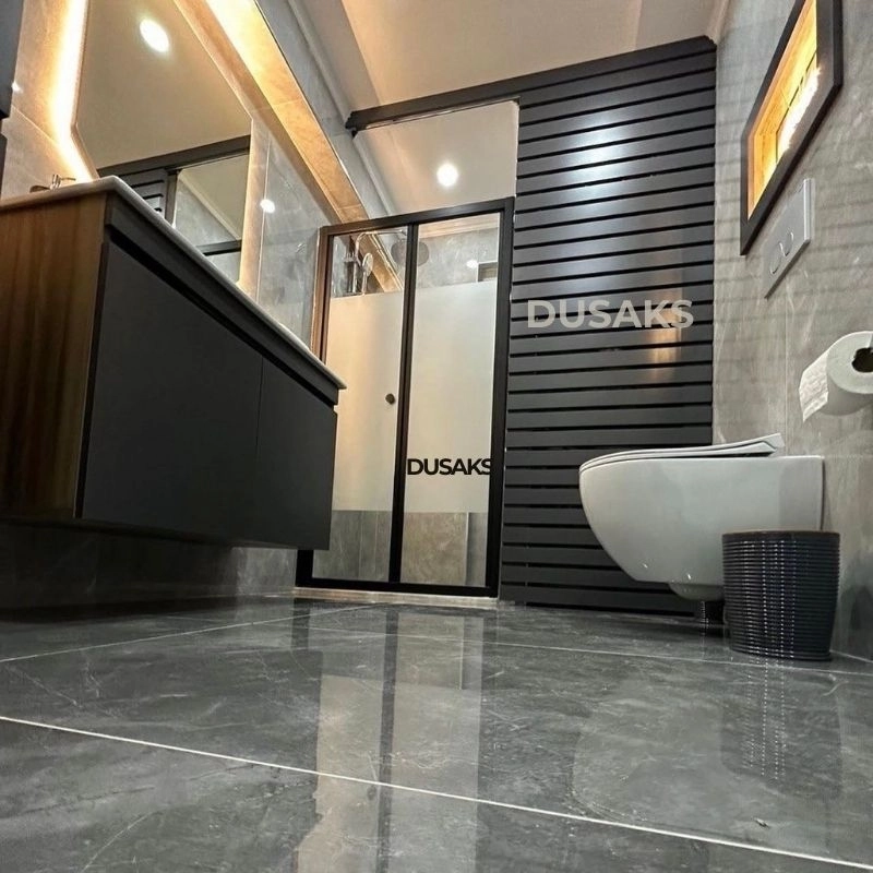 Katlanır Duşakabin Siyah H 190