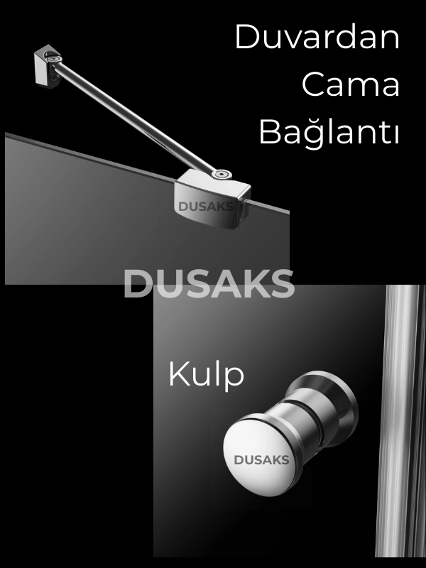  İstanbul Menteşeli Duşakabin Sarı 6mm Cam Yükseklik 190 cm
