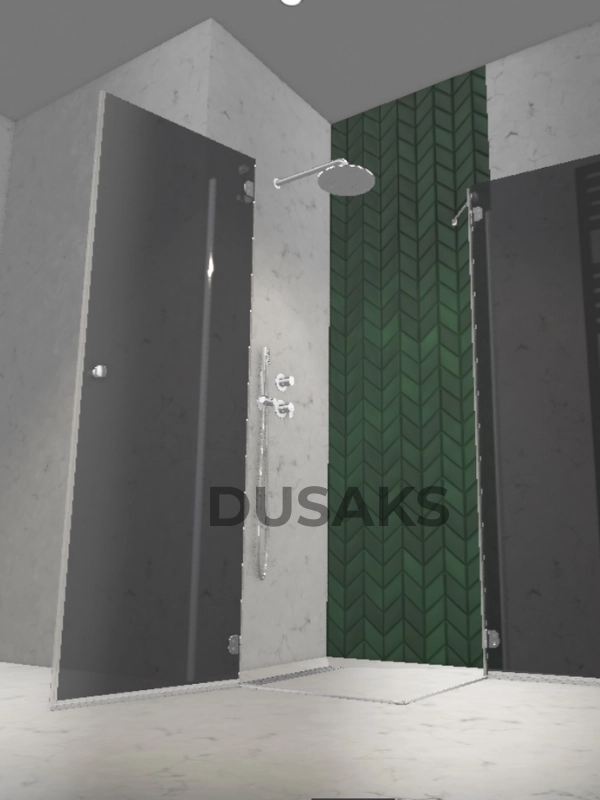  İstanbul Menteşeli Duşakabin Sarı 6mm Cam Yükseklik 190 cm
