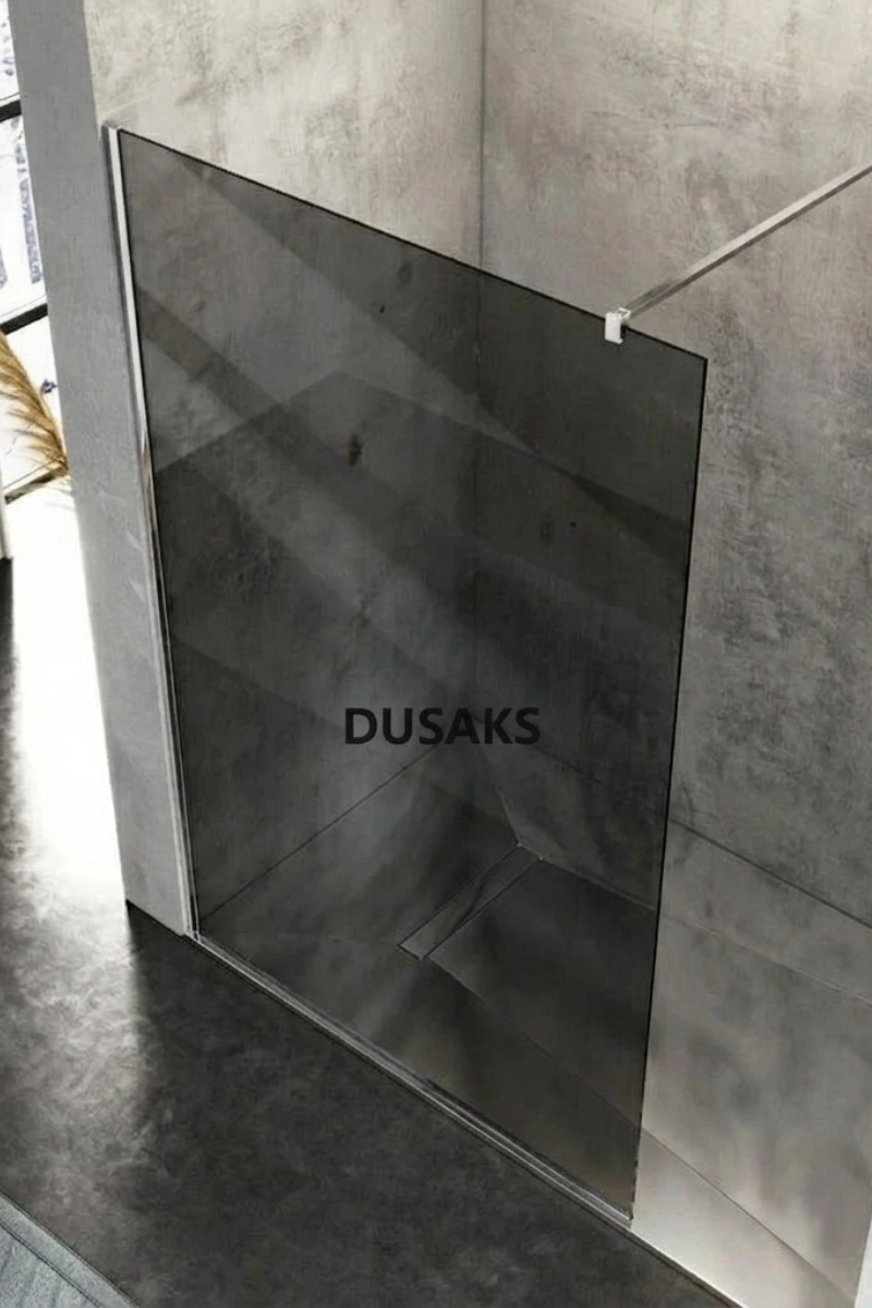 Panel Duşakabin Parlak Profil Füme Cam H190