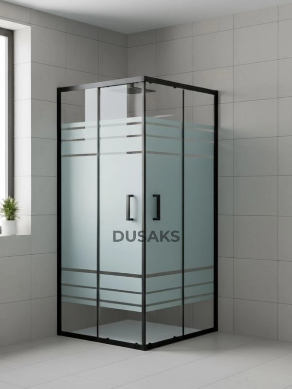 Siyah Duşakabin Kumlama Cam H 190