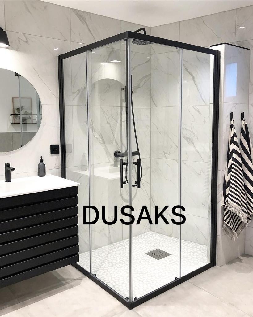 Siyah Duşakabin – Şeffaf Cam (H190)