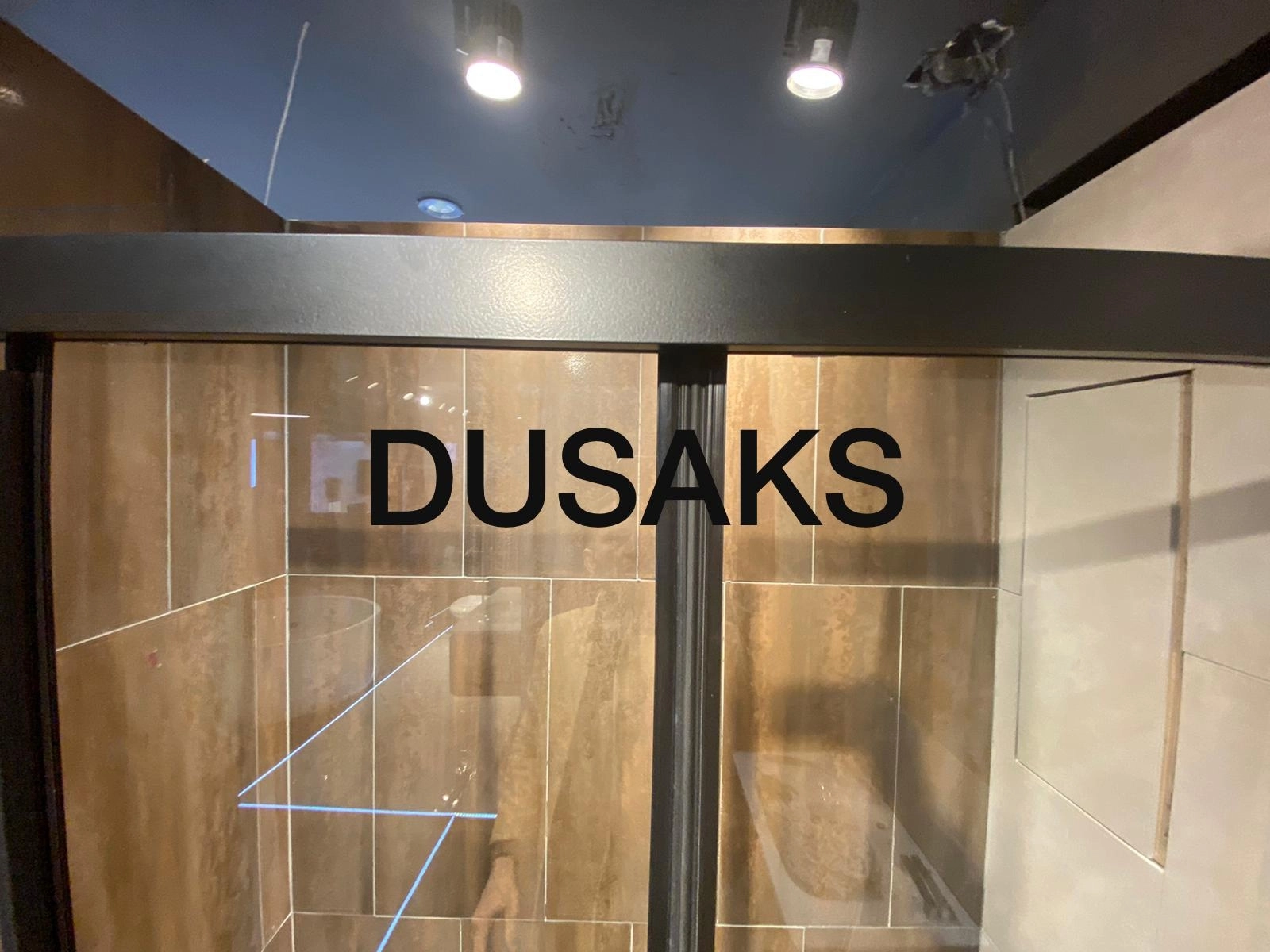 Siyah Duşakabin Şeffaf Cam H190