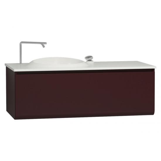 Istanbul Lavabo Dolabı120 cm, Parlak Bordo 60074