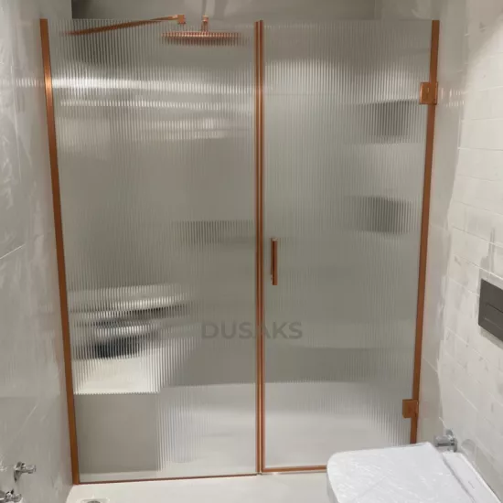 Parlak Menteşeli Nervürlü Cam Duşakabin Modelleri