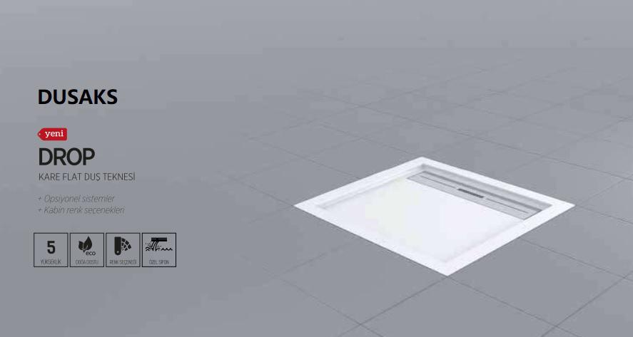 DROP KARE FLAT DUŞ TEKNESİ H5