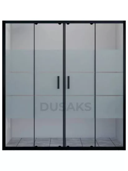 Siyah Çizgili Duşakabin H190 – Modern Banyolar