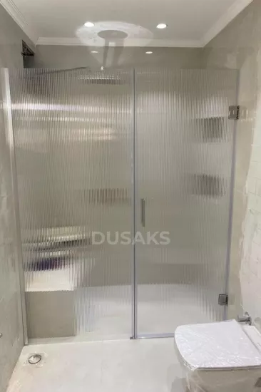 Gold Menteşeli Fluted Cam Duşakabin Modelleri | Lüks Seri