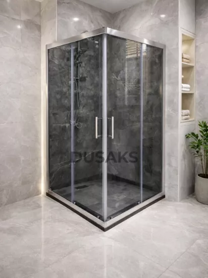 Bronz Duşakabin 6 Mm Füme Temperli Cam Yükselik 190 Cm