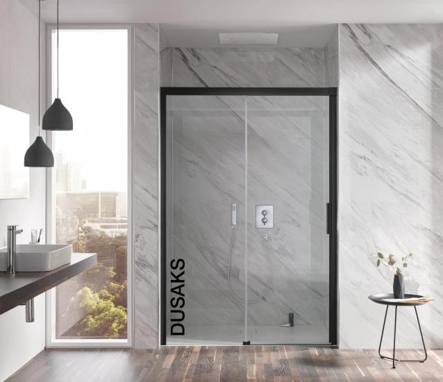 Mat Siyah Duşakabin İki Duvar Arası h 200