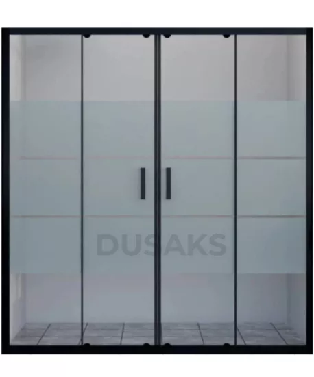 Siyah Çizgili Duşakabin H190 – Modern Banyolar