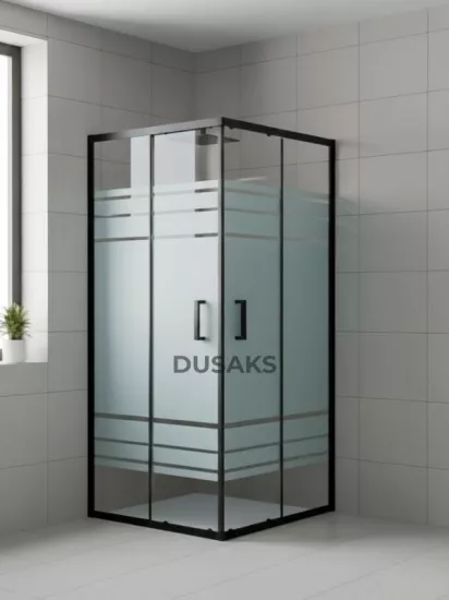 Siyah Duşakabin Kumlama Cam H 190
