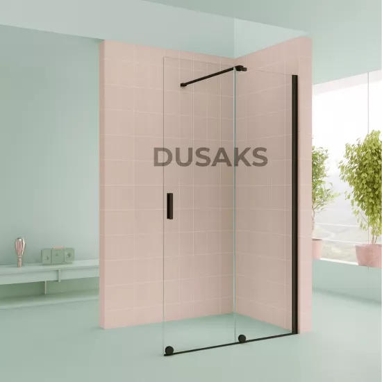 Xperra Siyah Duşakabin H200 Cm Sürgülü Model