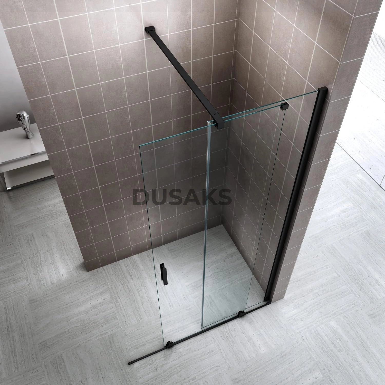 Xperra Siyah Duşakabin Sürgülü H200 Cm