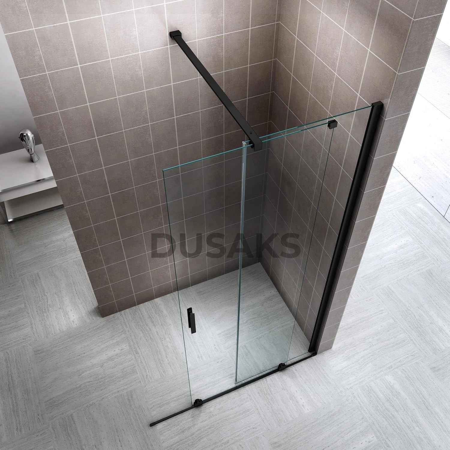 Xperra Siyah Duşakabin Sürgülü H200 Cm
